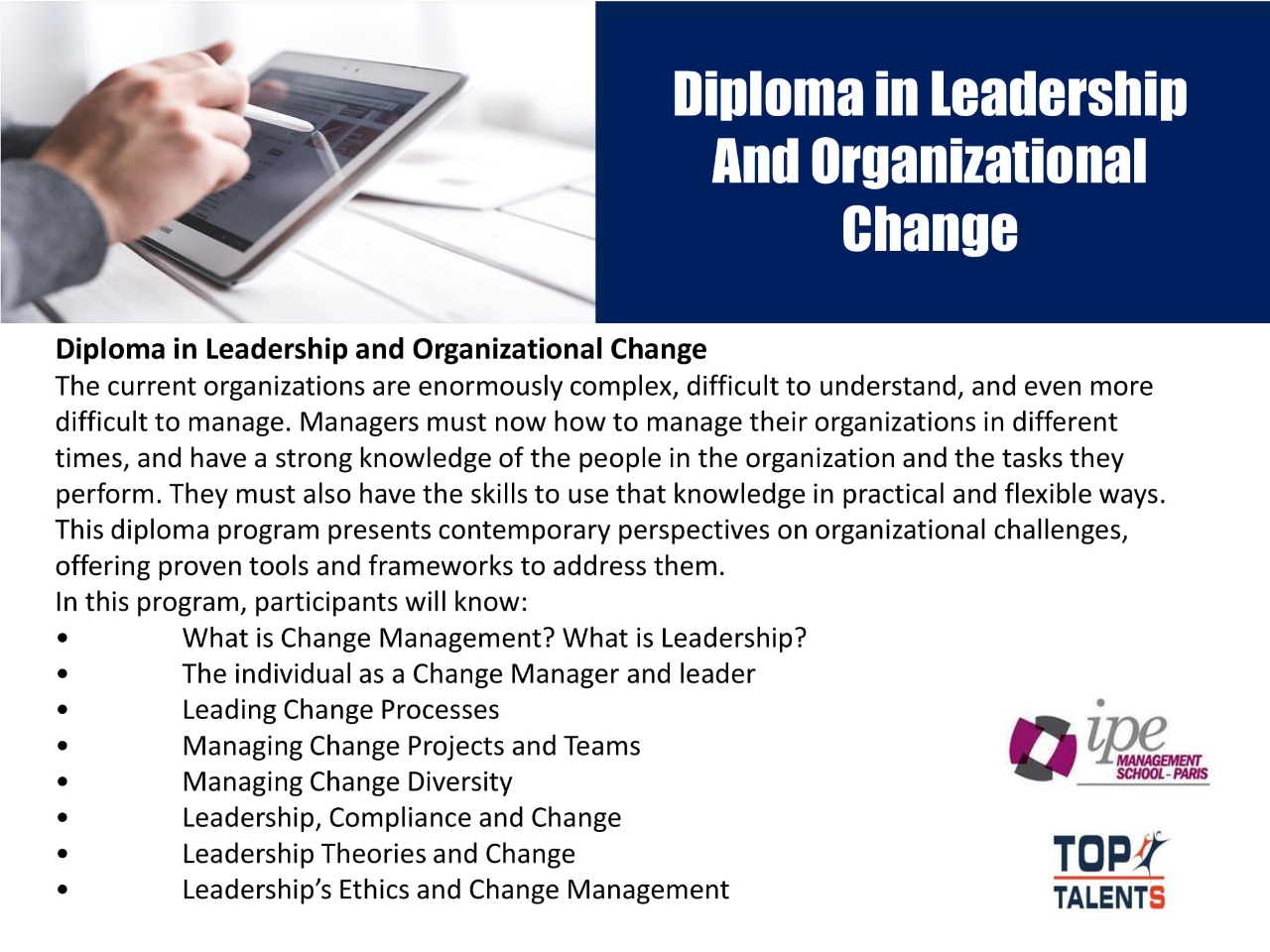 Diploma in Leadership And Organizational Change